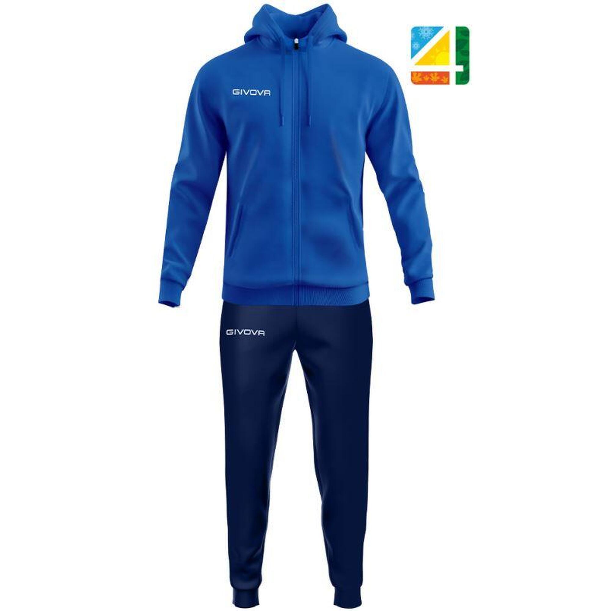 Tute complete uomo ( acetato-poliestere) givova azzurro/blu
