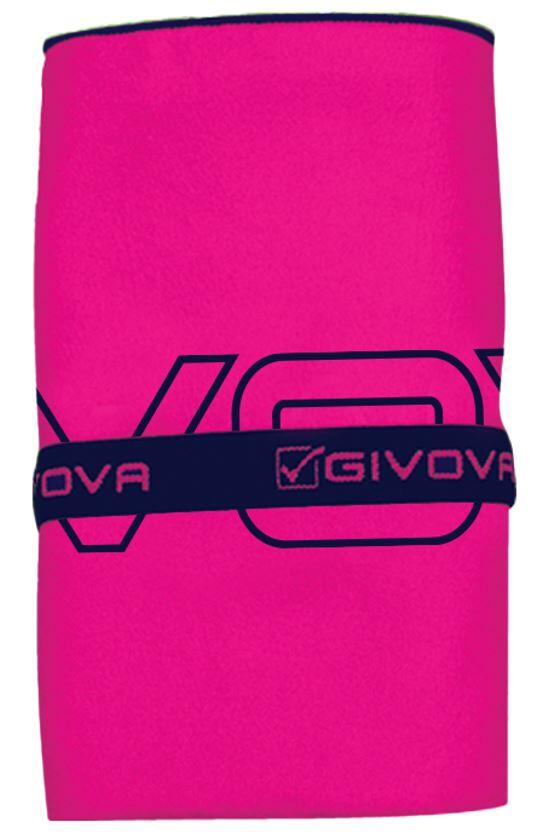 Ręcznik z mikrofibry Givova ACC29 80 x 165 cm różowo-granatowy