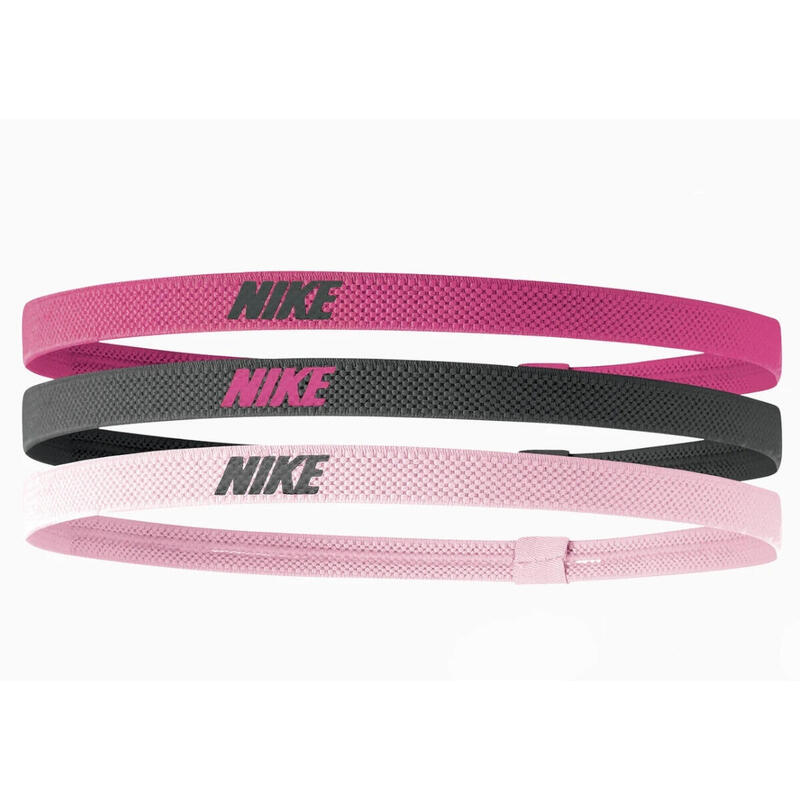 Opaski na głowę Nike Elastic Headbands różowo-granatowe x3