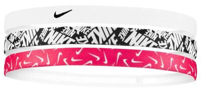 Nike haarbanden 3-pack wit-roze-zwart