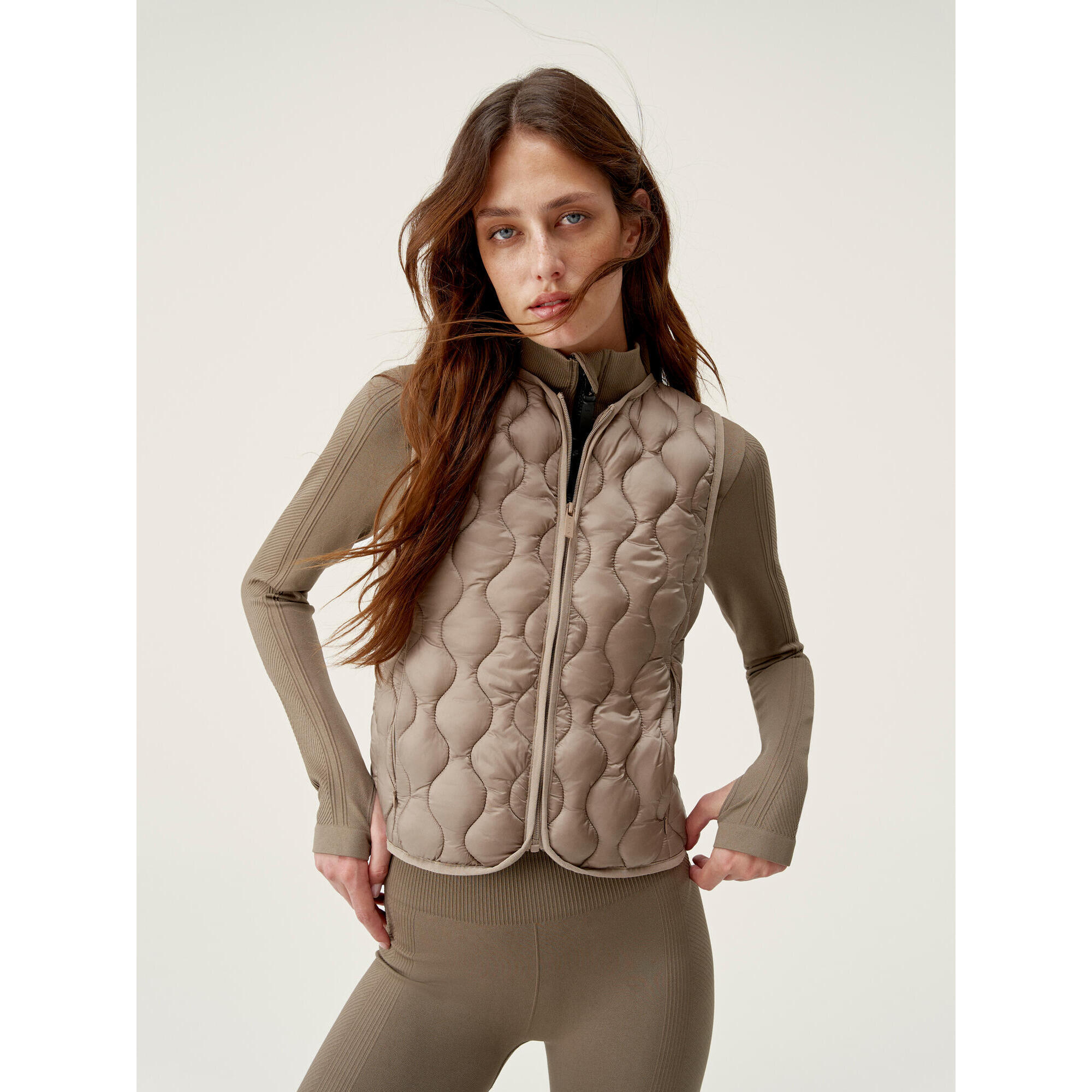 Born Living Yoga - Kenal Born Living Yoga Gilet De Sport Pour Femme - Doudoune Synthétique - Beige|marron - 48 Xl - Decathlon