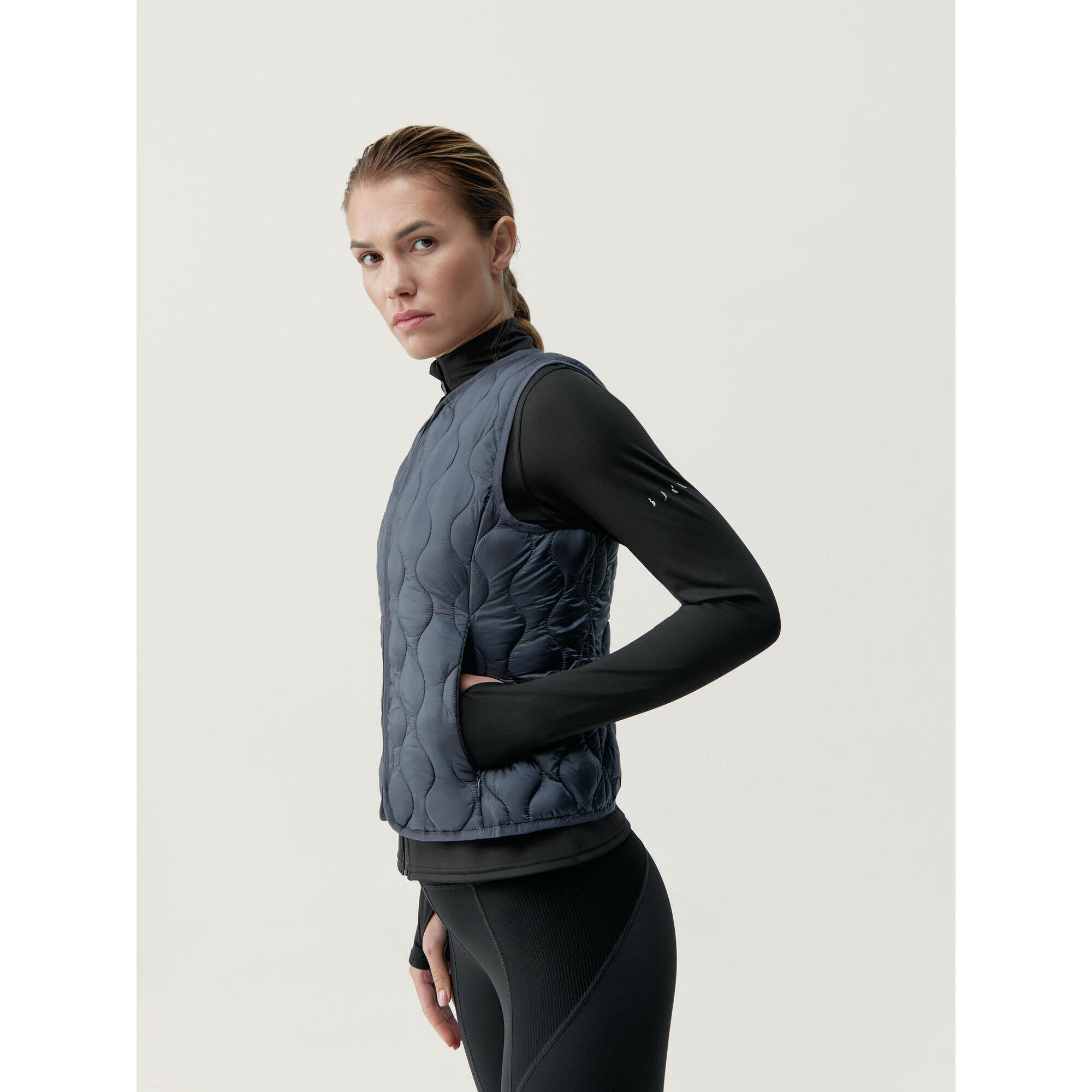 Born Living Yoga - Kenal Born Living Yoga Gilet De Sport Pour Femme - Doudoune Synthétique - Gris|marron - S - Decathlon