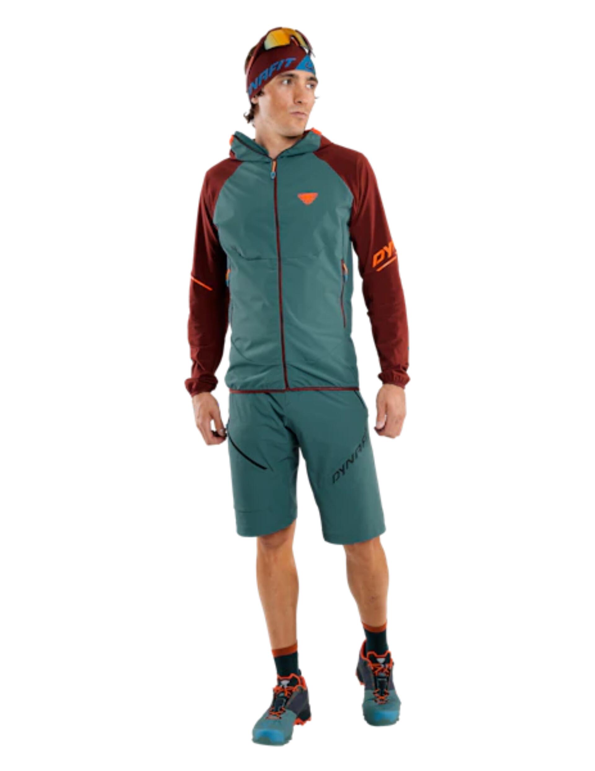 Veste coupe-vent Dynafit Transalper Dynastretch Homme bleu/rouge taille S 2/3
