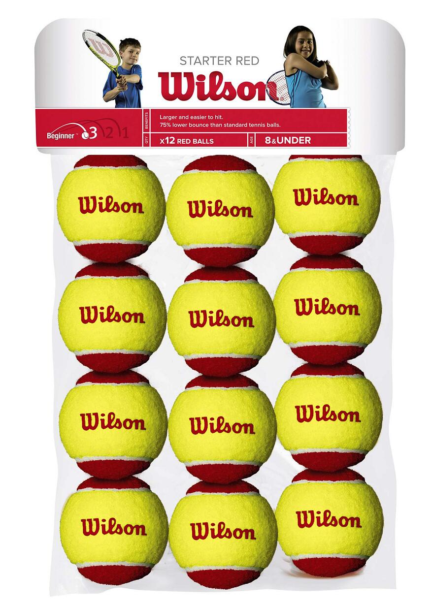 WILSON Wilson Starter Easy Red Tennis Balls - 12 Pack