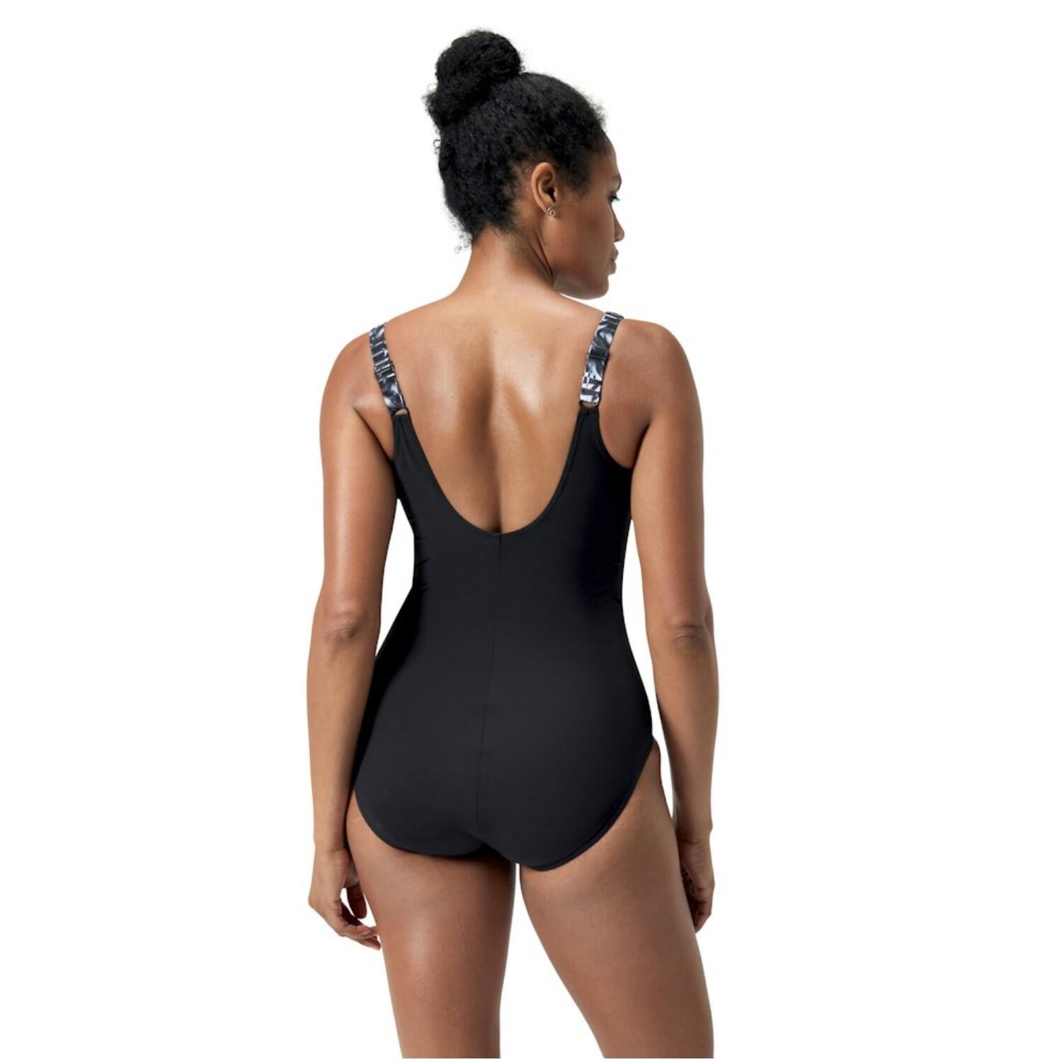 Maillot de bain Speedo Shaping Lunalustre Printed Noir/Gris 5/7