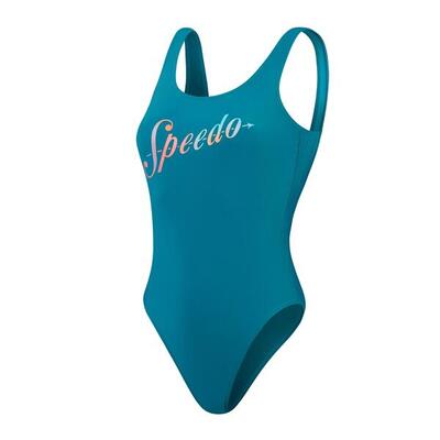 Dames zwempak uit 1 stuk speedo eco logo deep u-back
