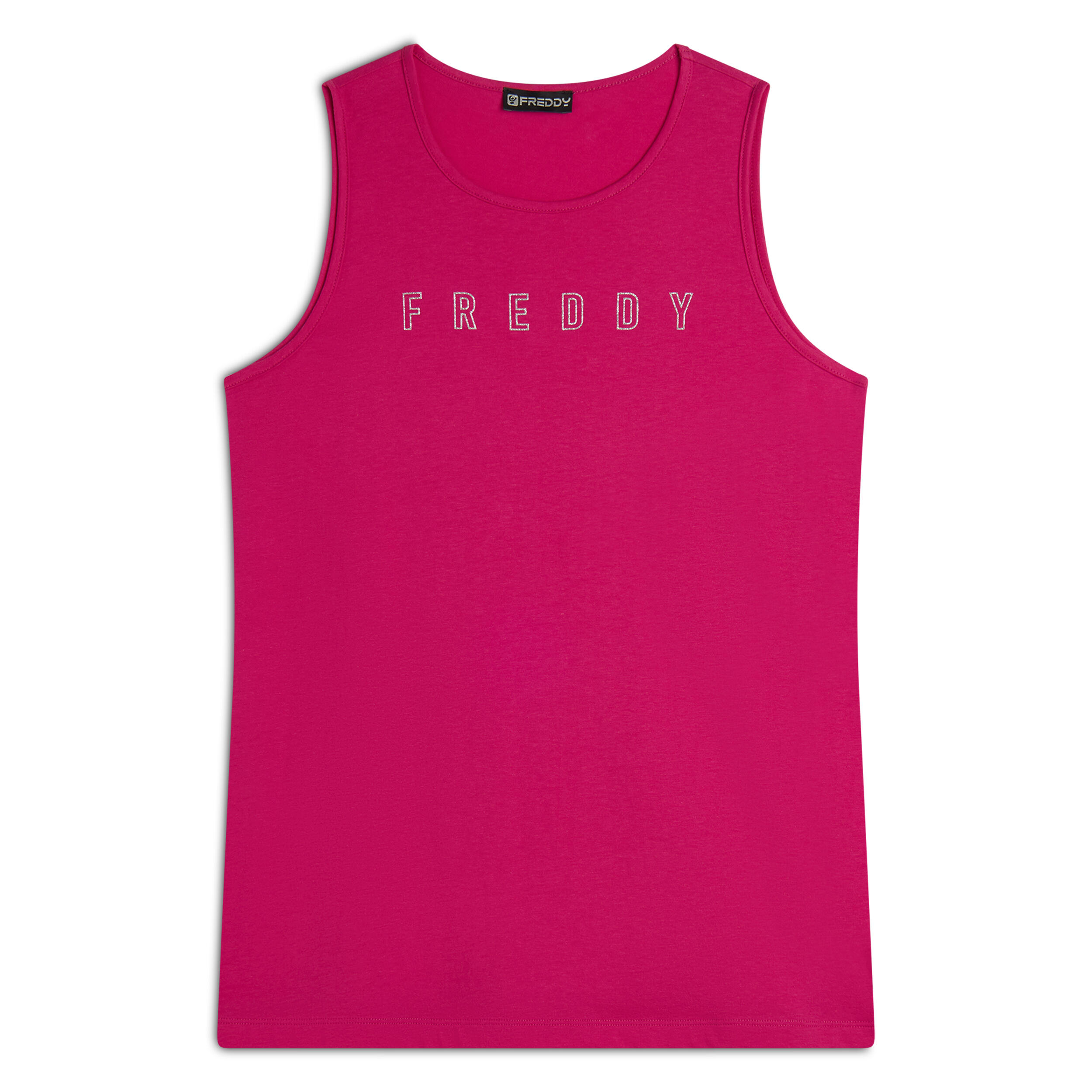 Freddy - Débardeur Avec Encolure Ronde Et Logo En Paillettes - Débardeur - Gris|violet - Decathlon