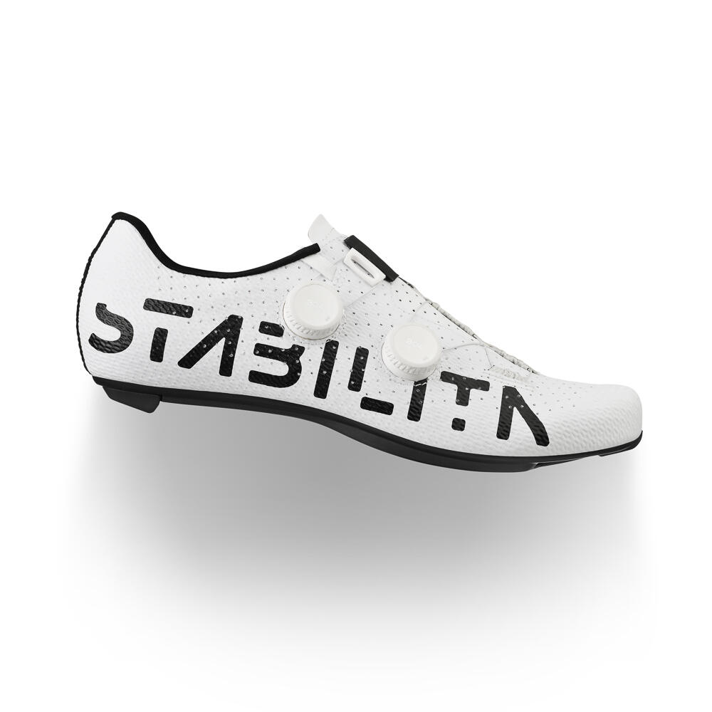 VENTO STABILITA CARBON ROAD SHOES - WHITE/BLACK LOGO