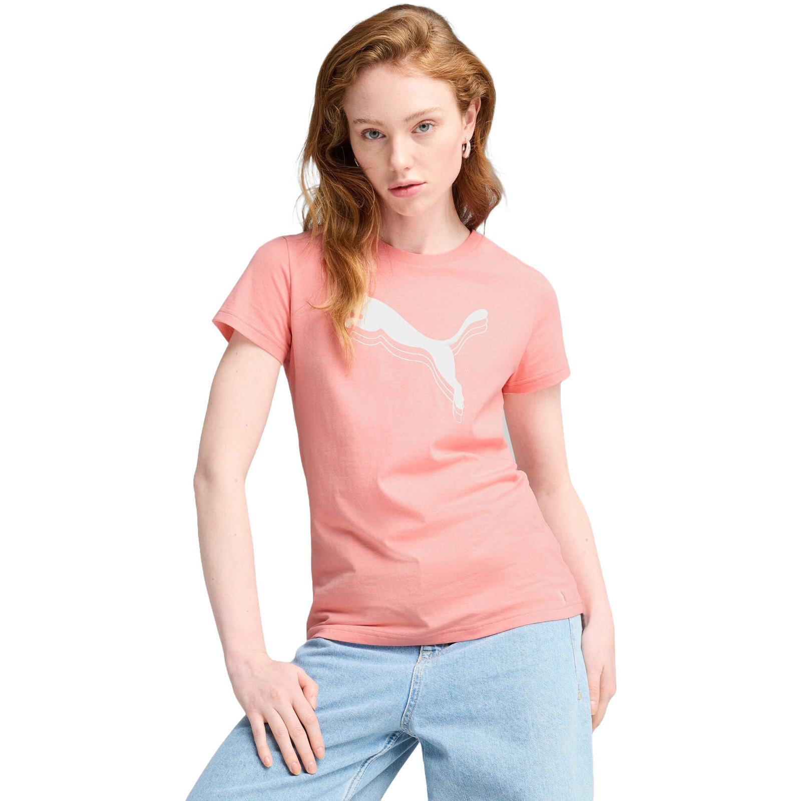 PUMA Camiseta Puma Ess Metallic Tee, Rosado, Mujer