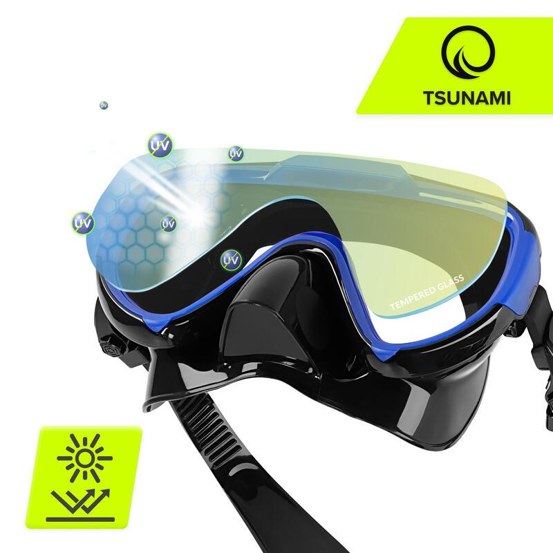 Mască pentru snorkeling cu tub TSUNAMI