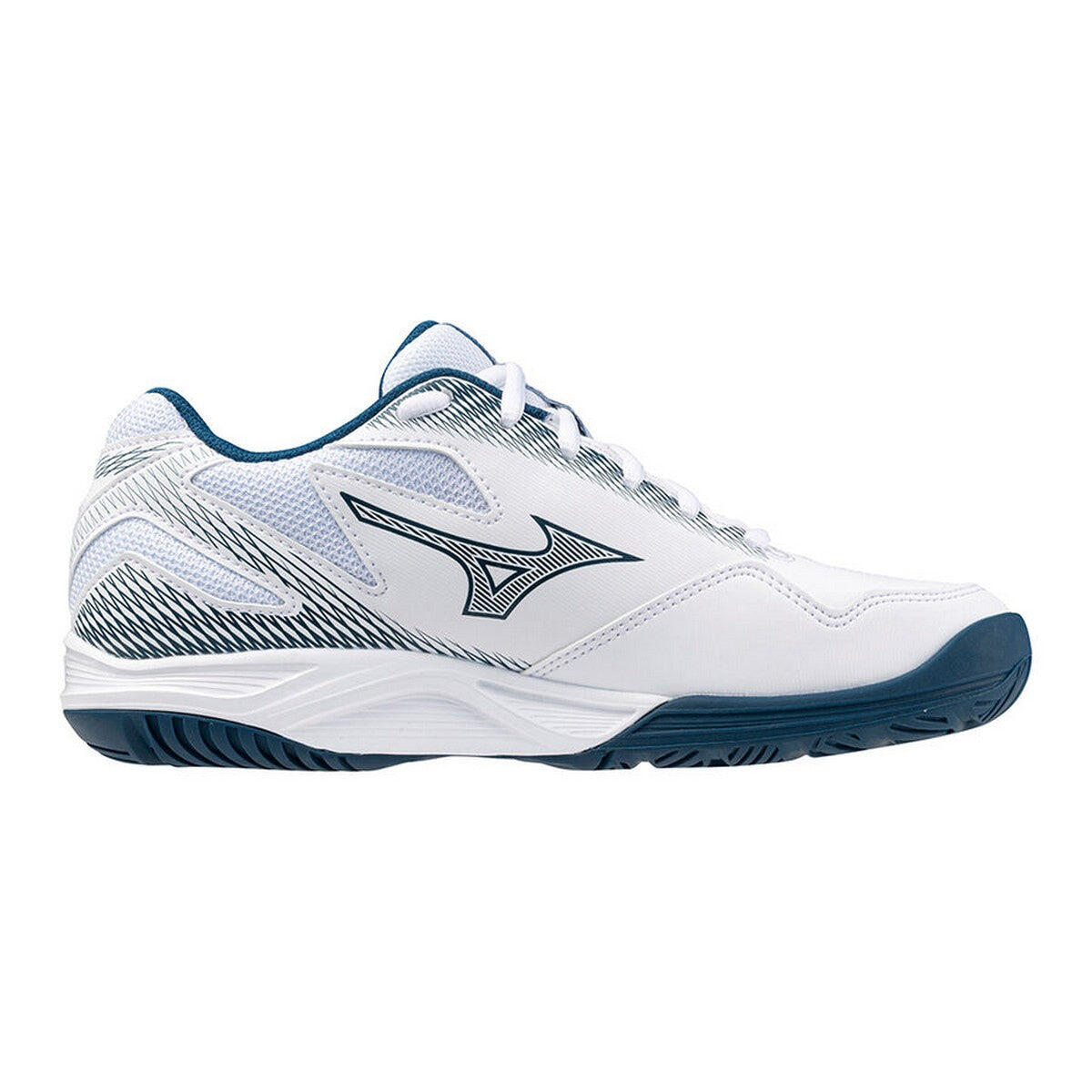 Handbalschoenen Mizuno Stealth Star 2 Wit/Marineblauw/Zilver 2/6