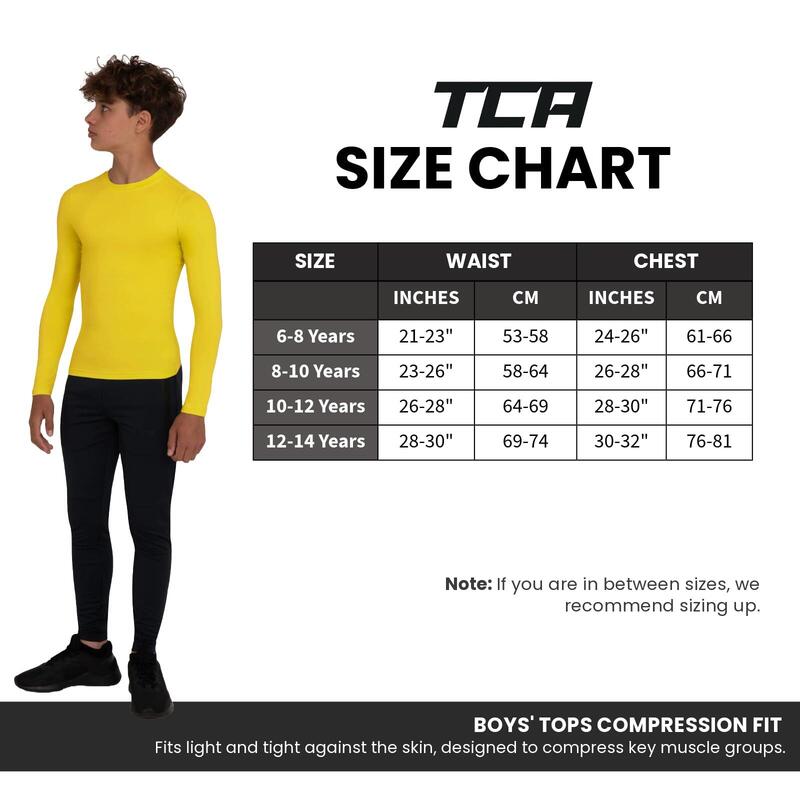 Haut de compression thermique à manches longues et col court pour enfant