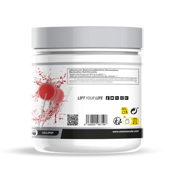 Creatine Monohydrate 200 Mesh - 300g Sucette de MASmusculo 4/6