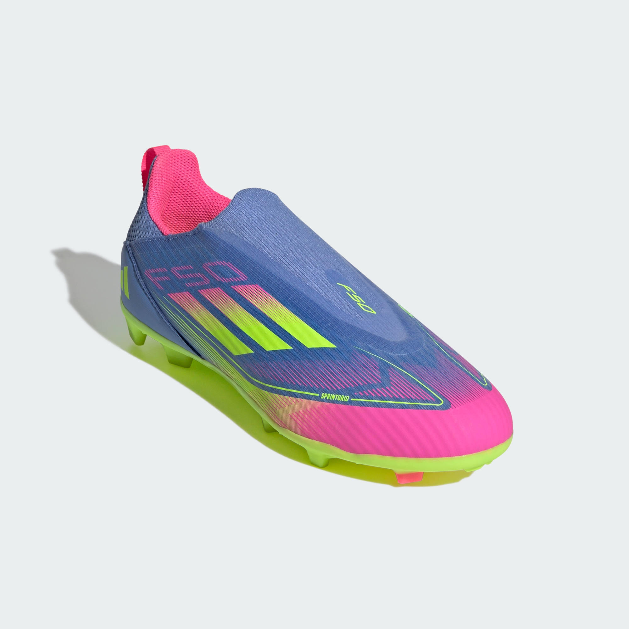 Scarpe da calcio F50 League Laceless Firm/Multi-Ground Kids 4/7