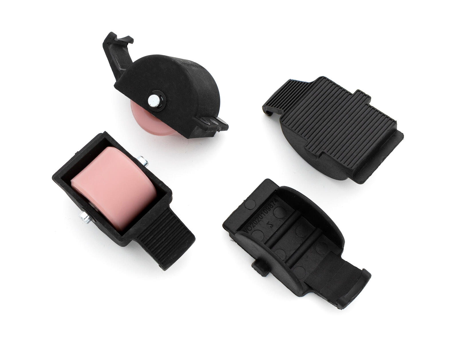 BREEZY Reservewielset incl. afdekkappen zwart/roze