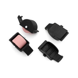 Set de roulettes de rechange incl. covers noir/rose