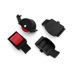 Set de roulettes de rechange incl. covers noir/rouge