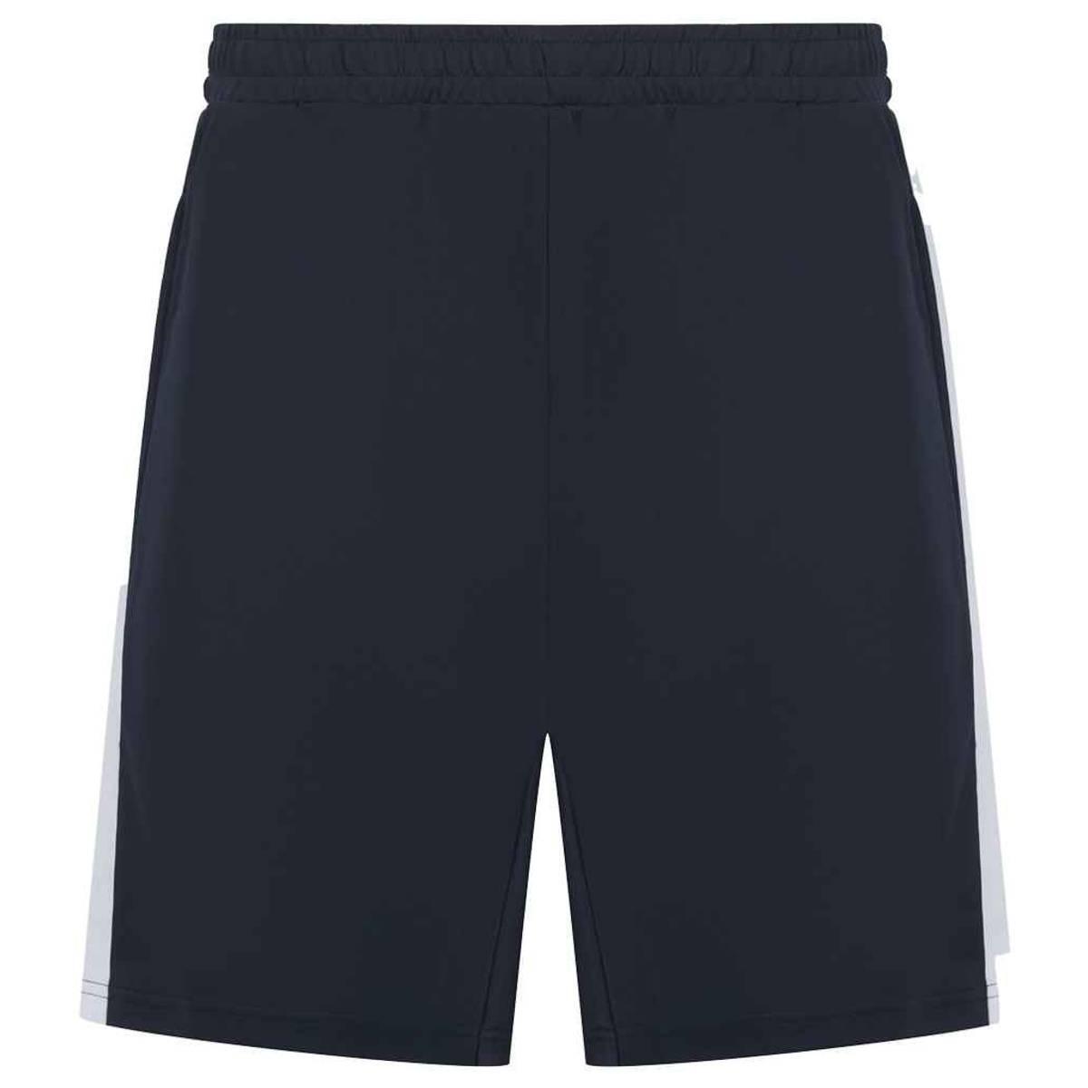 FINDEN & HALES Childrens/Kids Knitted Zip Pocket Sweat Shorts (Navy/White)