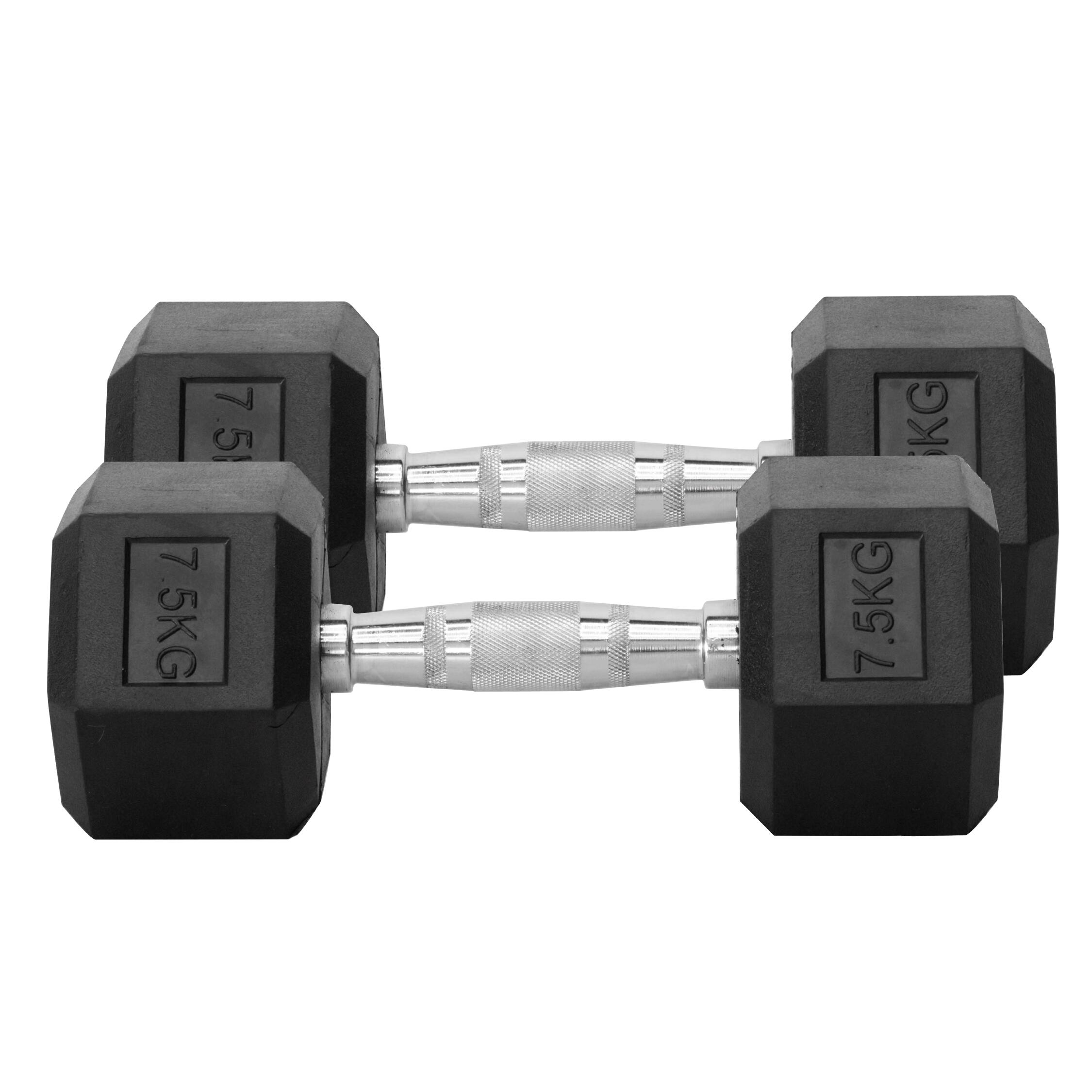 Hex Dumbbell 7.5KG x 2 - IRONTEC
