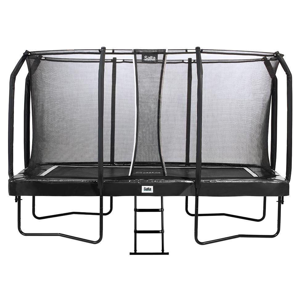 SALTA 14ft x 8ft Salta Black First Class Rectangular Trampoline