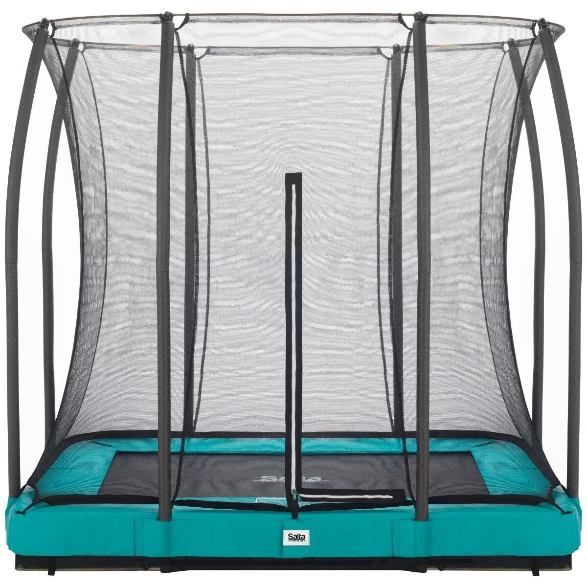 SALTA 7ft x 5ft Salta Green Rectangular Comfort Edition Inground Trampoline