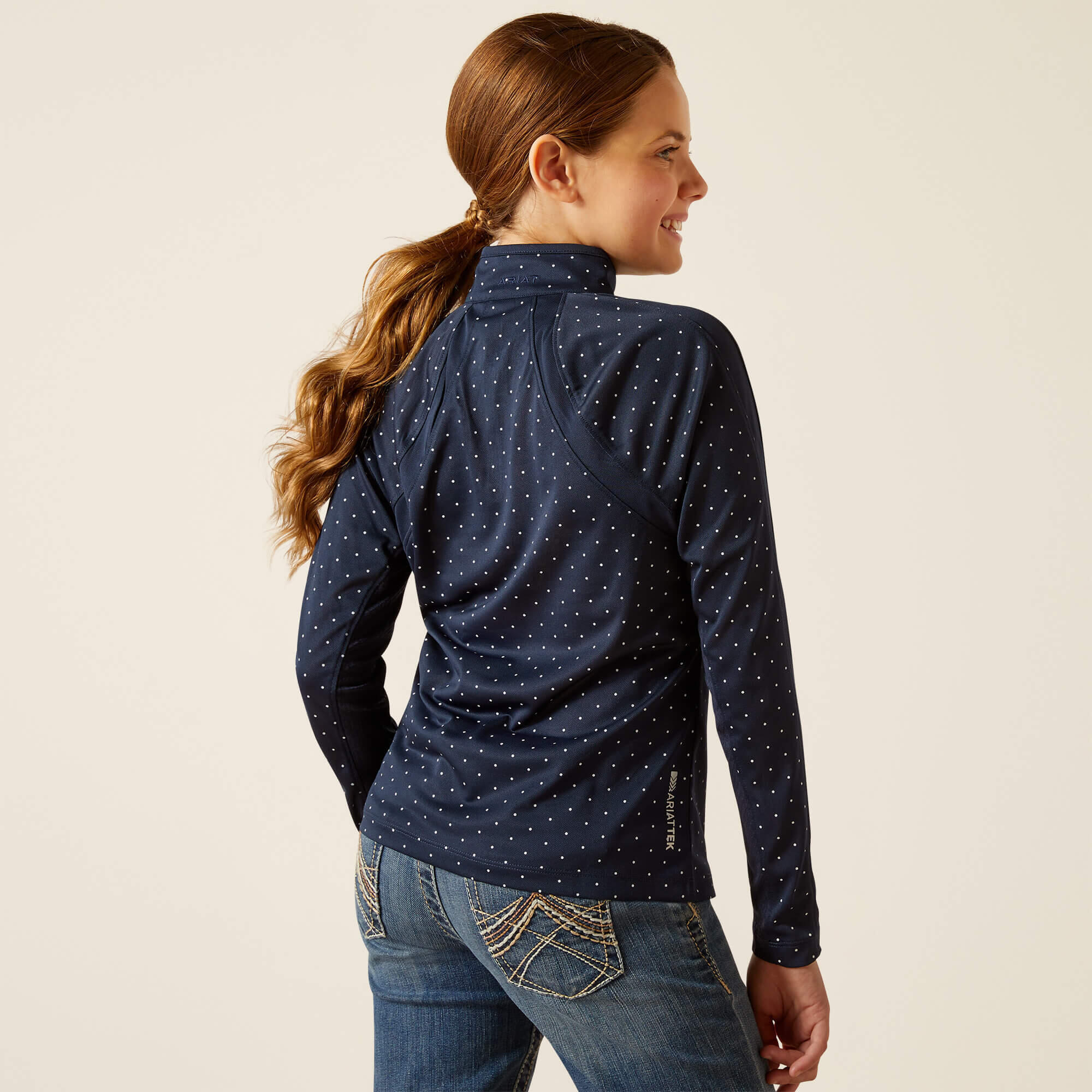 T-shirt manches longues 1/4 zip fille Ariat Sunstopper 3.0 2/3