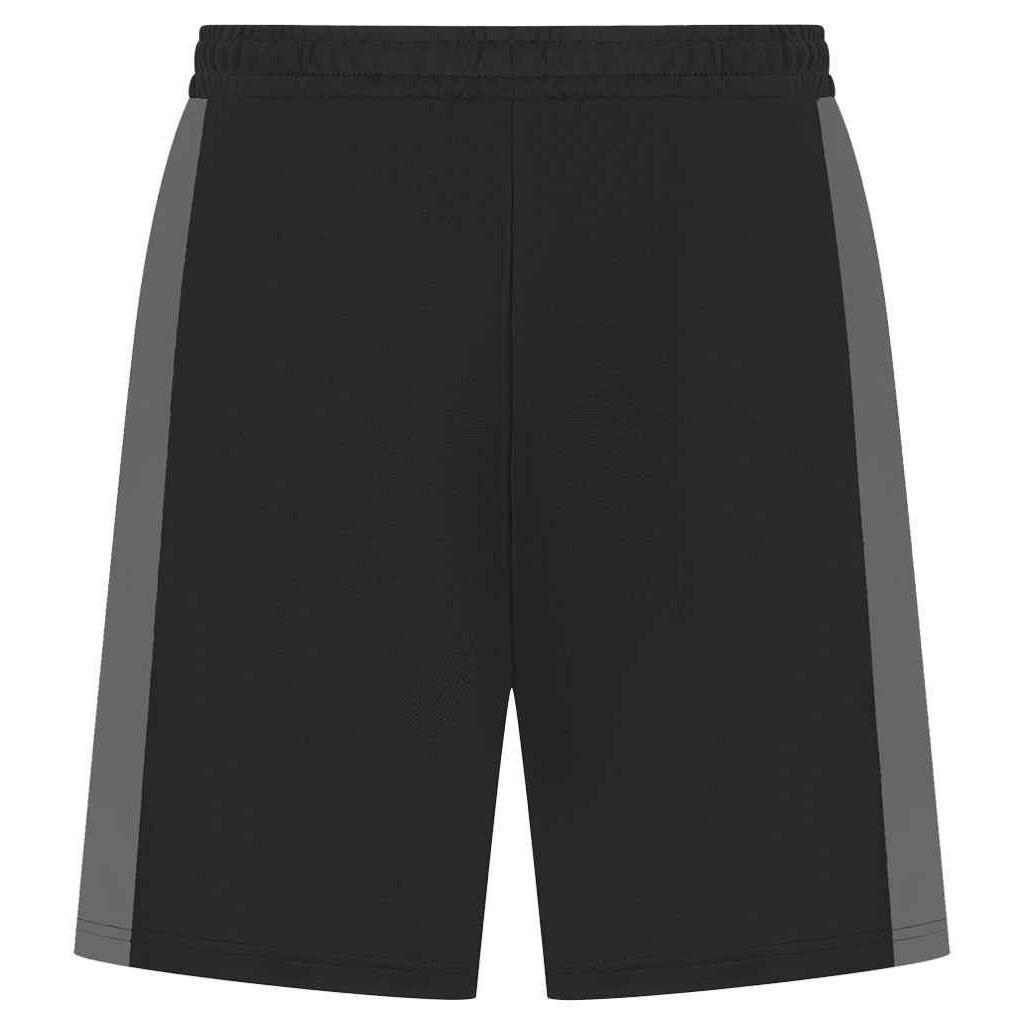 FINDEN & HALES Childrens/Kids Knitted Zip Pocket Sweat Shorts (Black/Gunmetal)