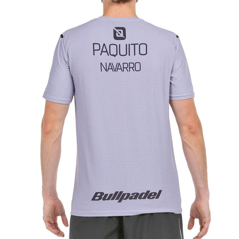 Bullpadel Paquito 25V T-Shirt light grey cu accente fluo