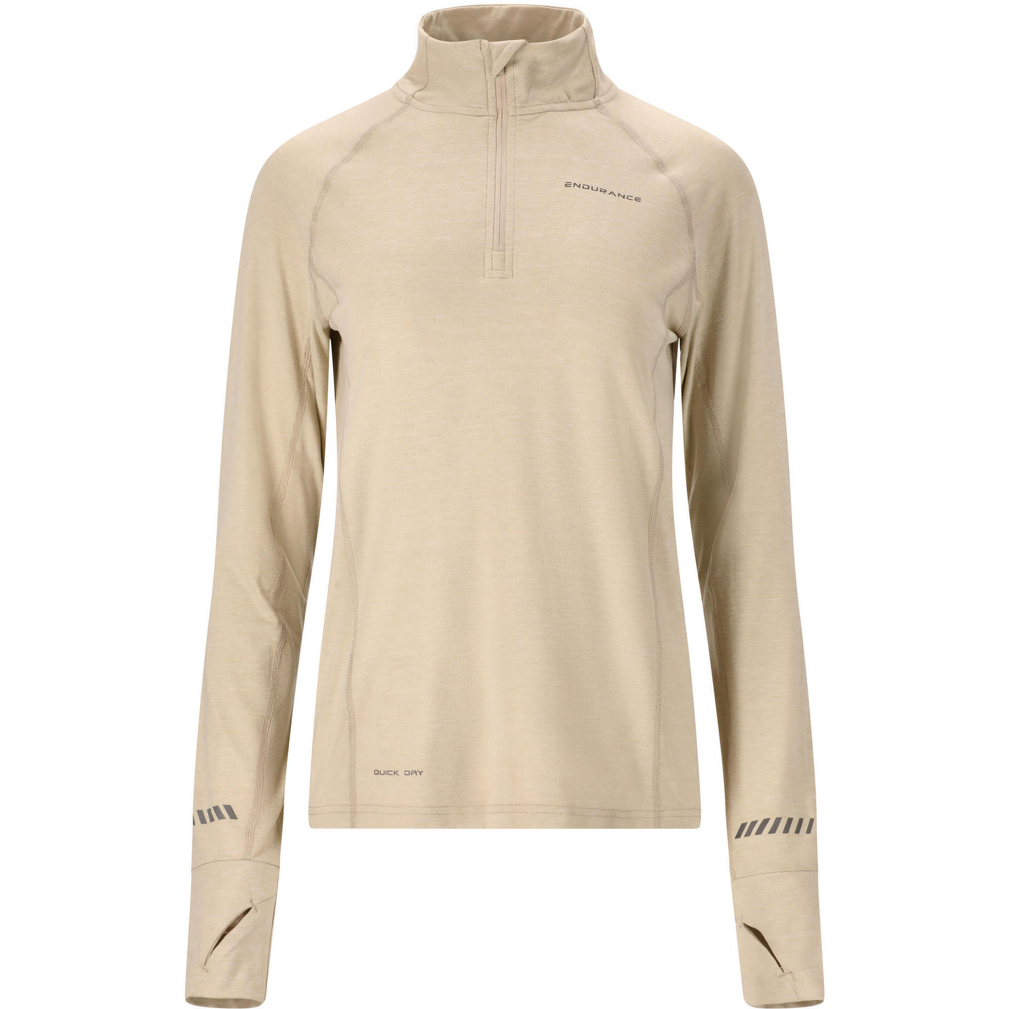 Endurance - Midlayer Canna - T-shirt Manches Longues - Beige - Decathlon