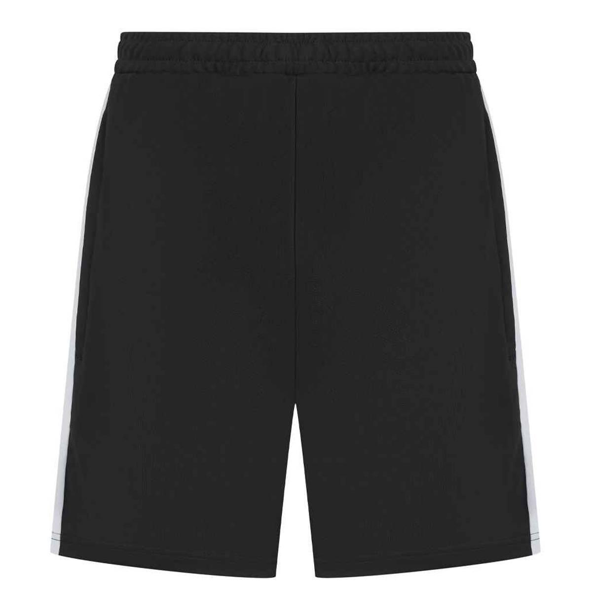 FINDEN & HALES Childrens/Kids Knitted Zip Pocket Sweat Shorts (Black/White)