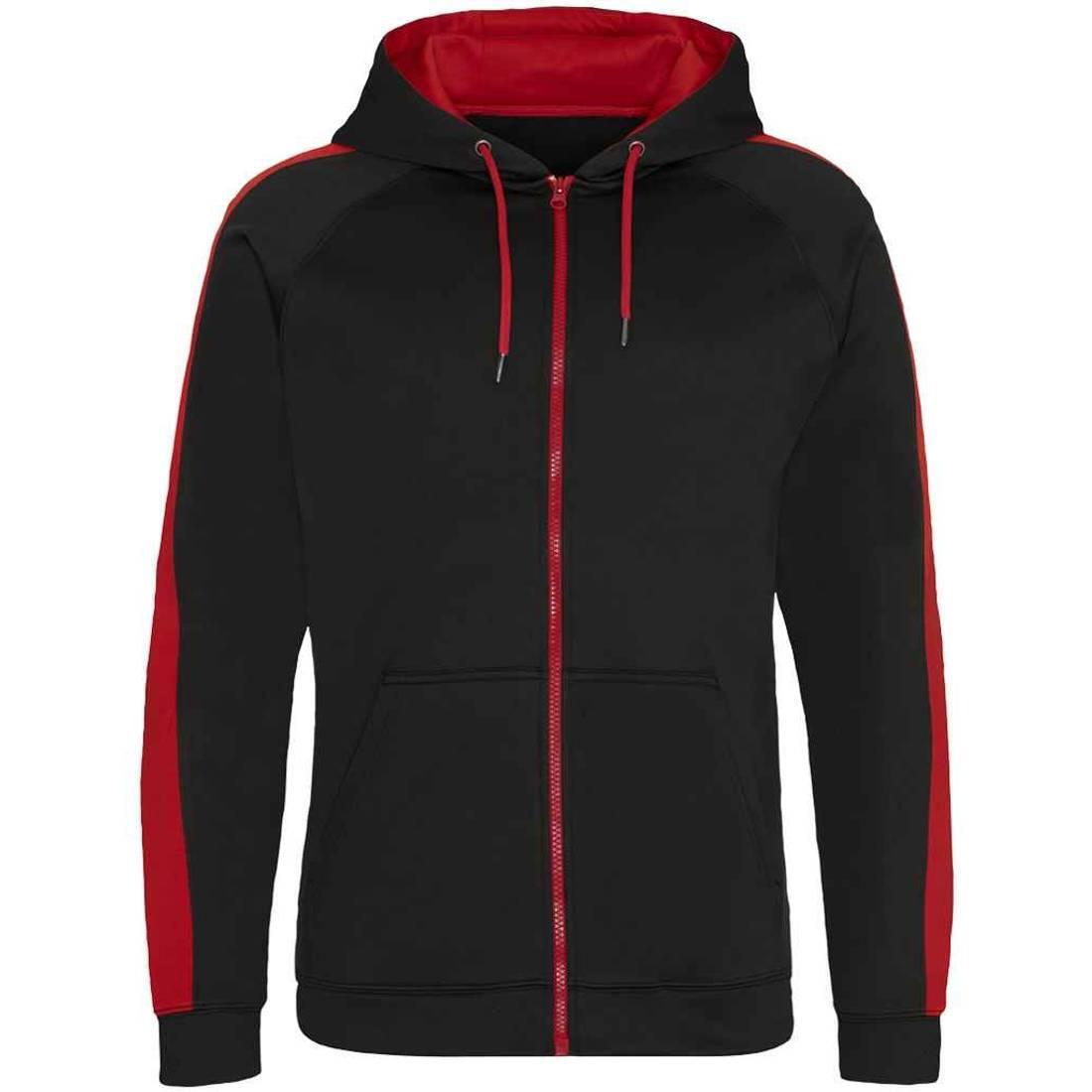 black / fluo red