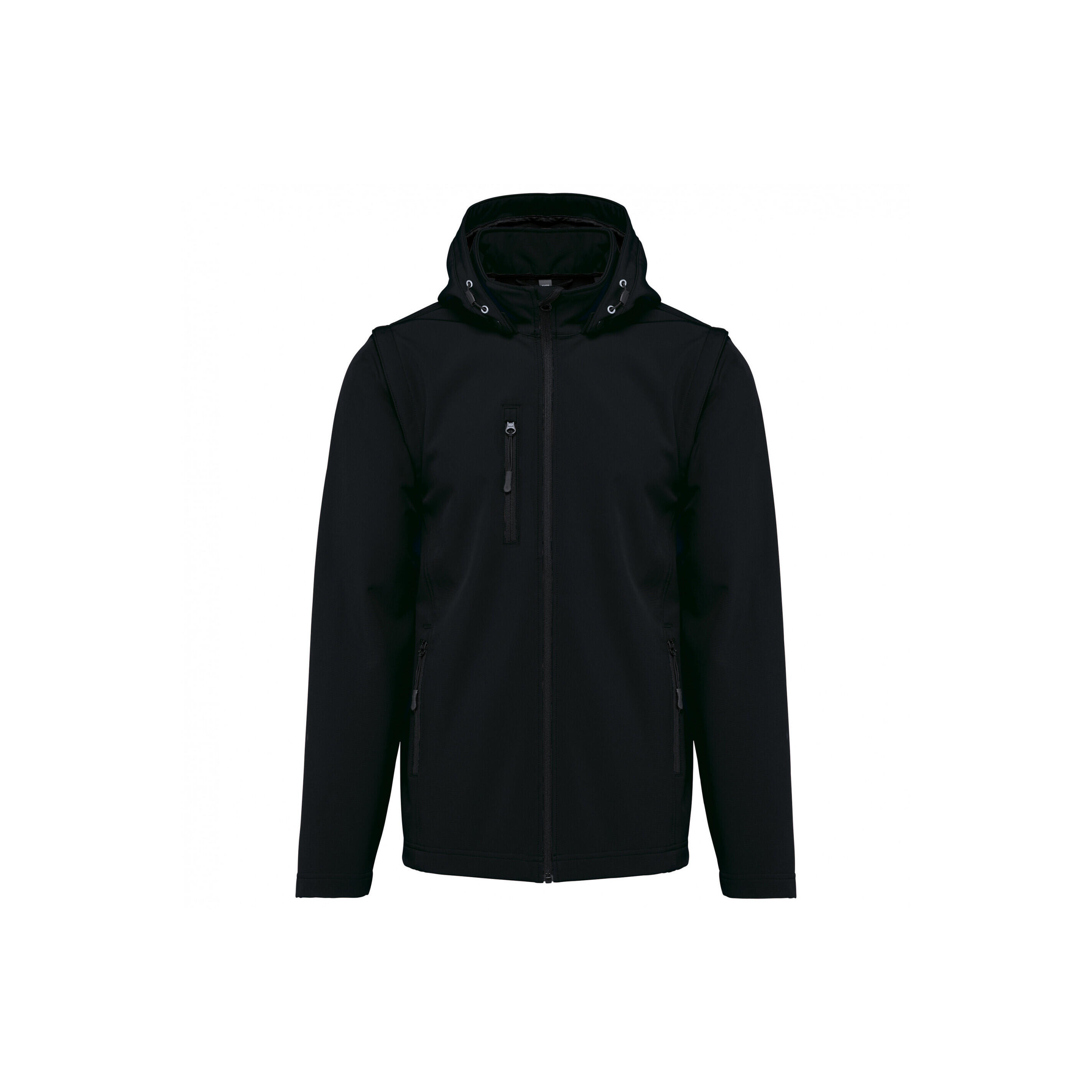 KARIBAN 3-layer hooded jacket with removable sleeves Kariban Softshell