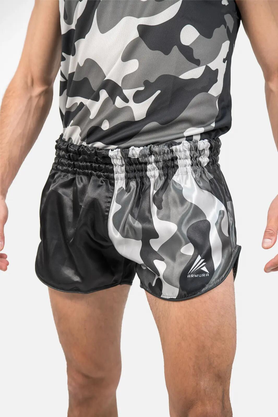 Short kickboxing ARMURA Camo Black 1/4