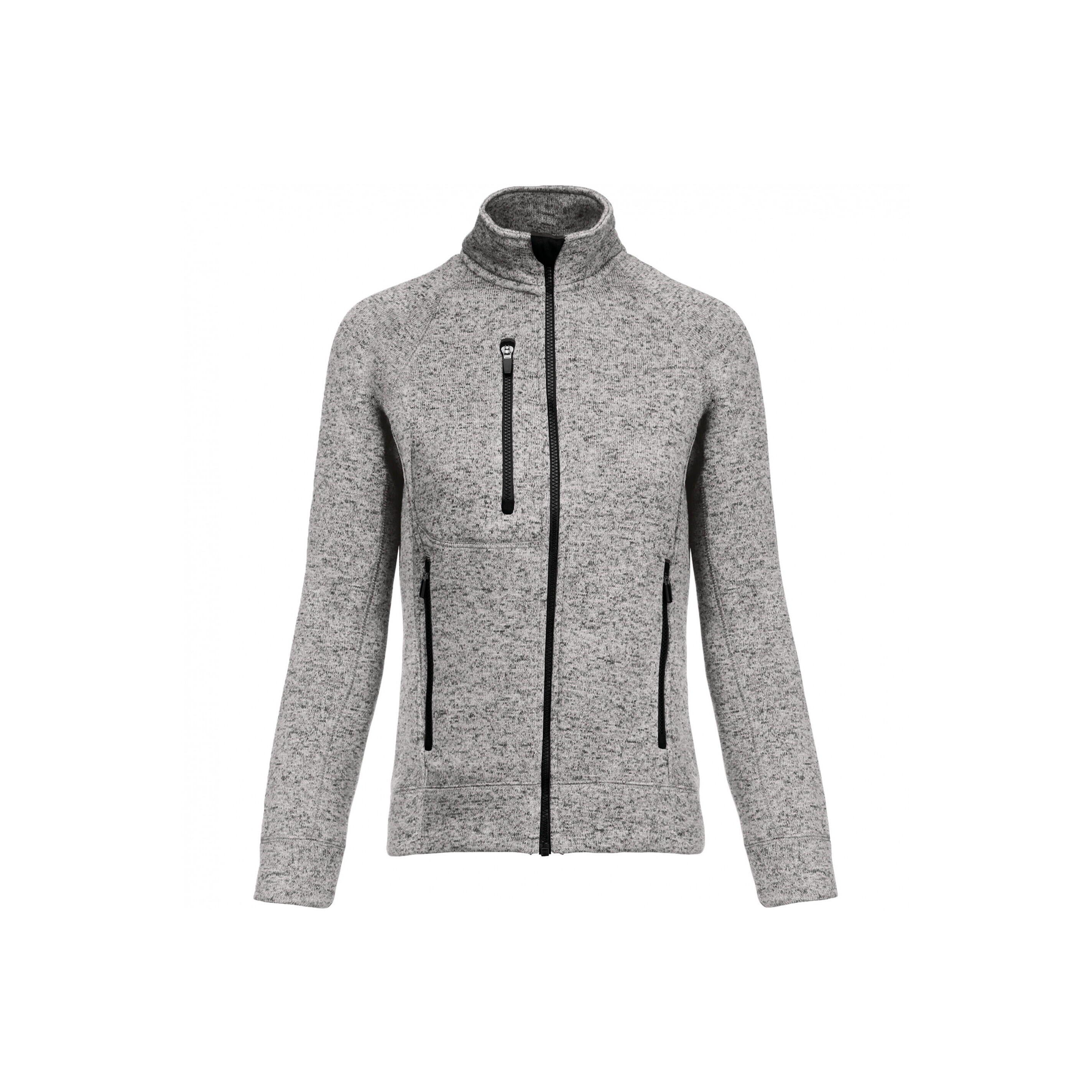 KARIBAN Giacca da donna con zip screziata Kariban