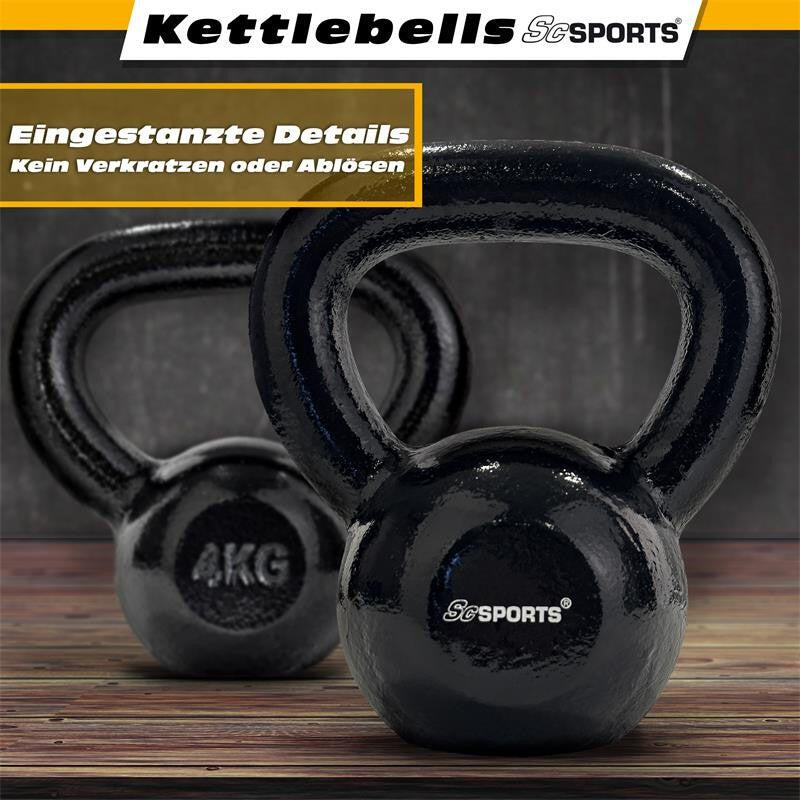 Kettlebell 4 kg fonta negru