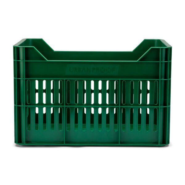 Caisse de vélo Urbanproof 30L en vert foncé en plastique recyclé 4/7