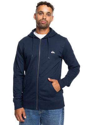 Hoody met rits over de hele lengte basic zip blau heren