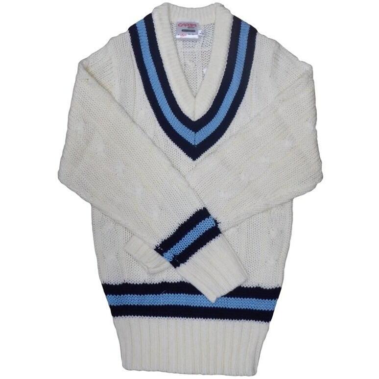 CARTA SPORT Mens Cricket Jumper (Navy/Sky)