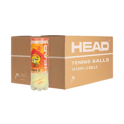 HEAD STAGE 2 ORANGE Karton – 16 x 3 Tennisbälle