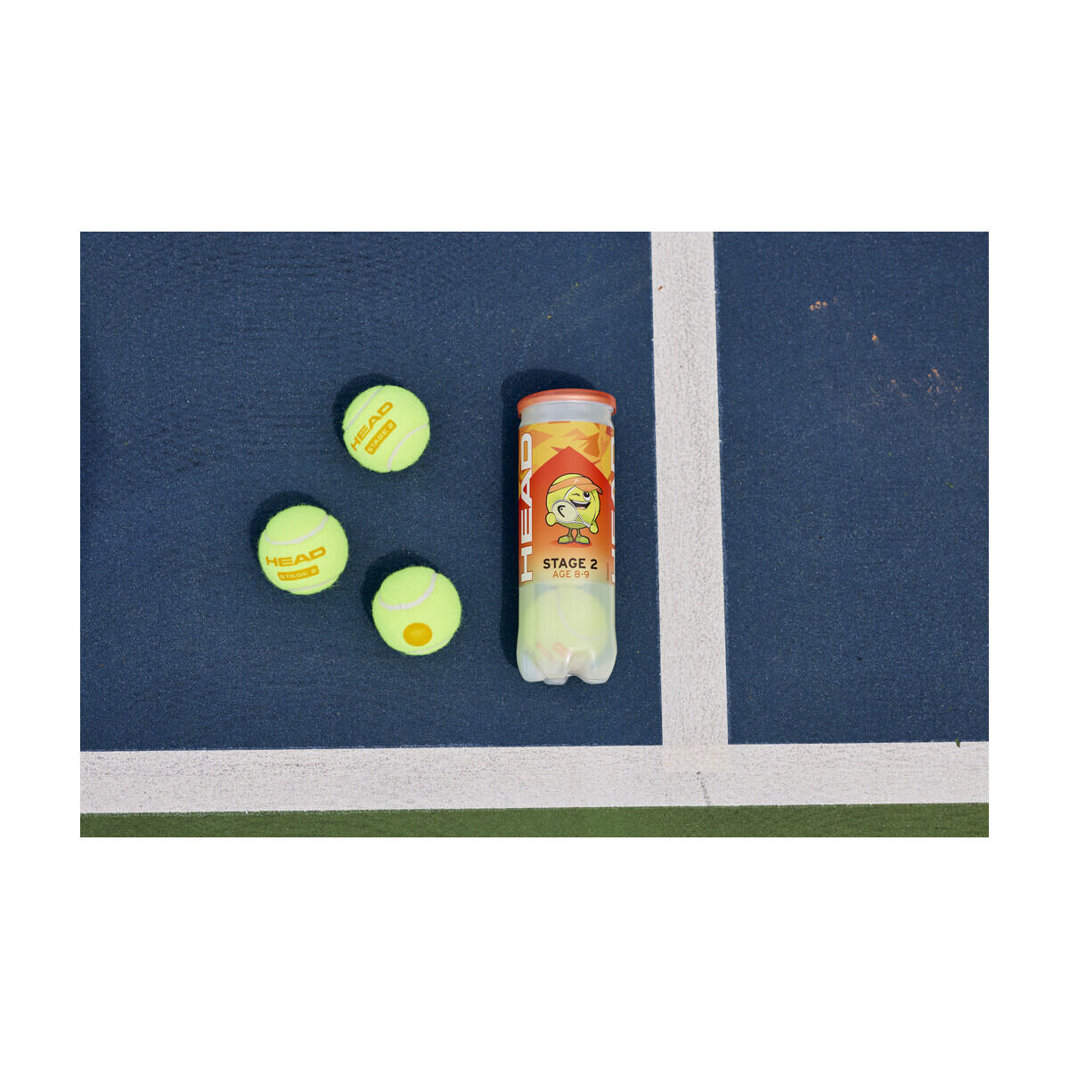 HEAD STAGE 2 ORANGE caja de cartón – 16 x 3 pelotas de tenis 2/4