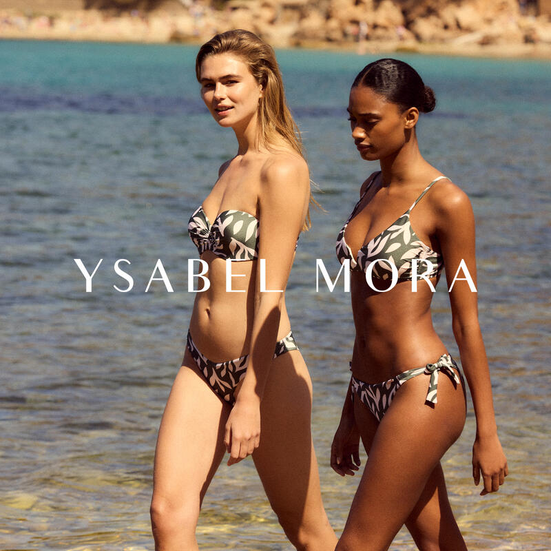 Bas de bikini en piqué à taille haute