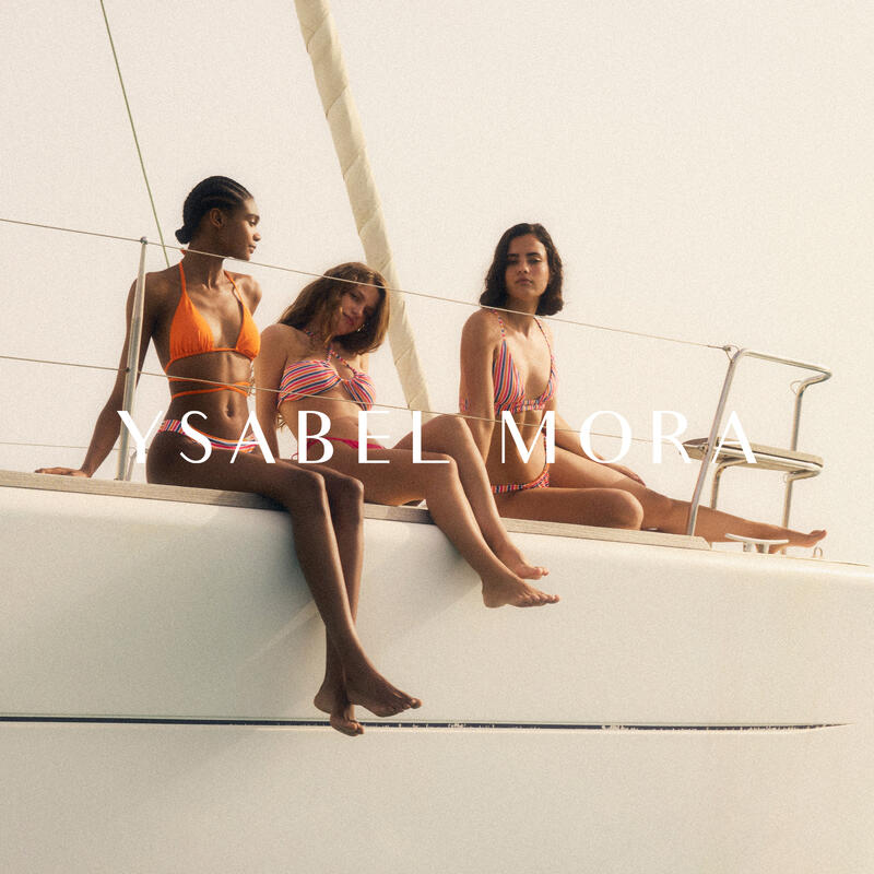 Top bikini juvenil triángulo liso tirantes regulables coral