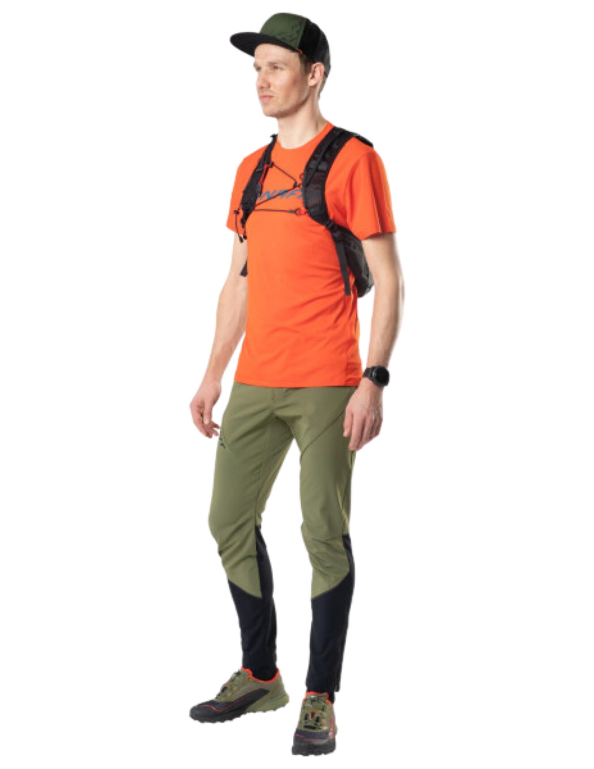 T-shirt Dynafit Traverse Homme ultraléger manches courtes noir/orange/jaune 3/3