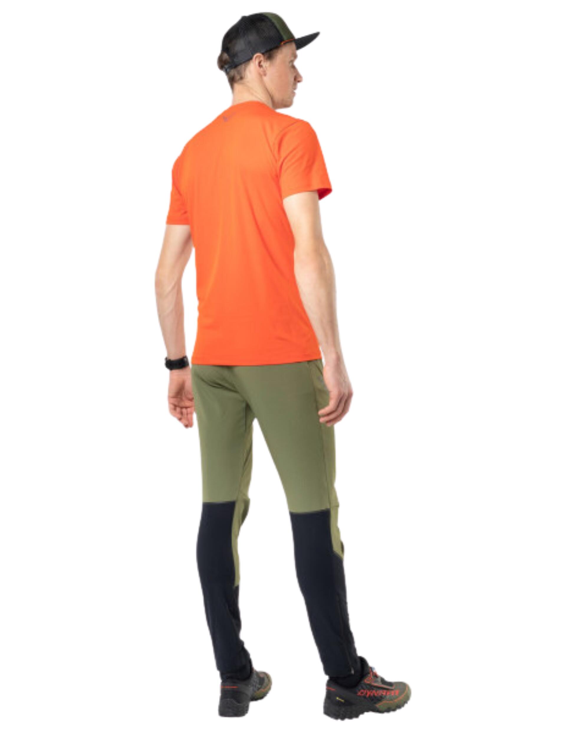 T-shirt Dynafit Traverse Homme ultraléger manches courtes noir/orange/jaune 2/3
