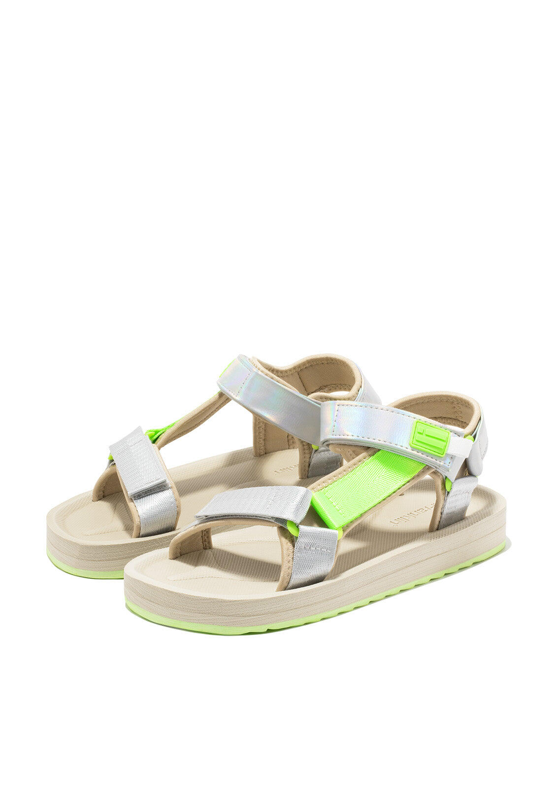 Sandalias D. Franklin Forest Neo Strips Neon Verde 2/4