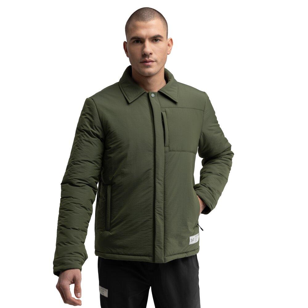 Men Cycling 's insulated gravel overshirt Timber Green