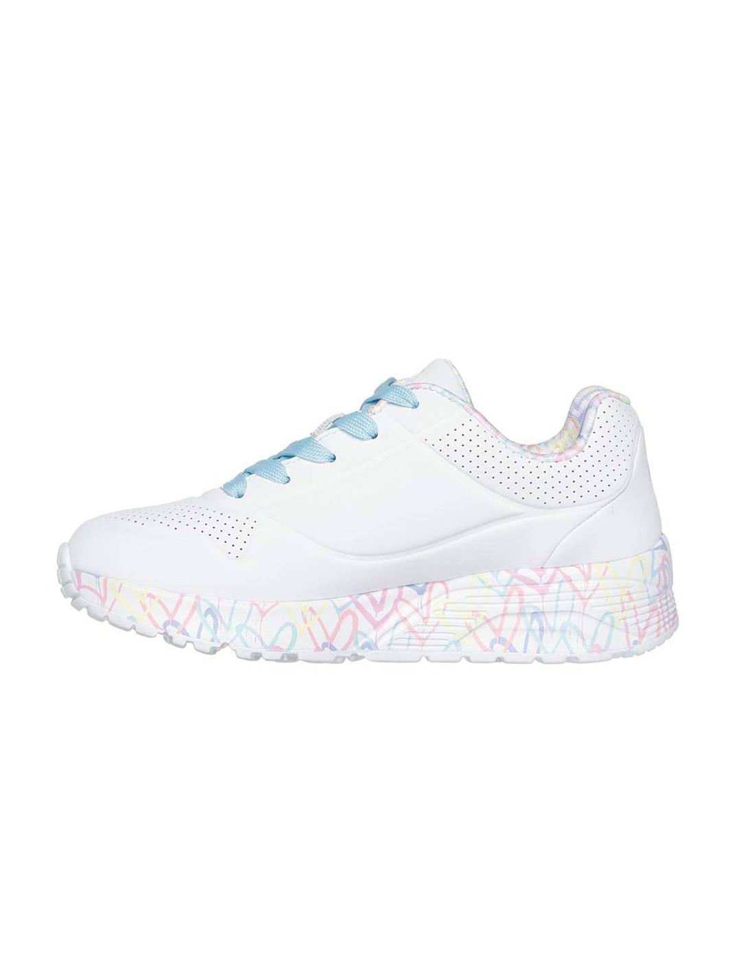 Chaussures pour enfant Skechers Uno lite lovely Blanc 2/5