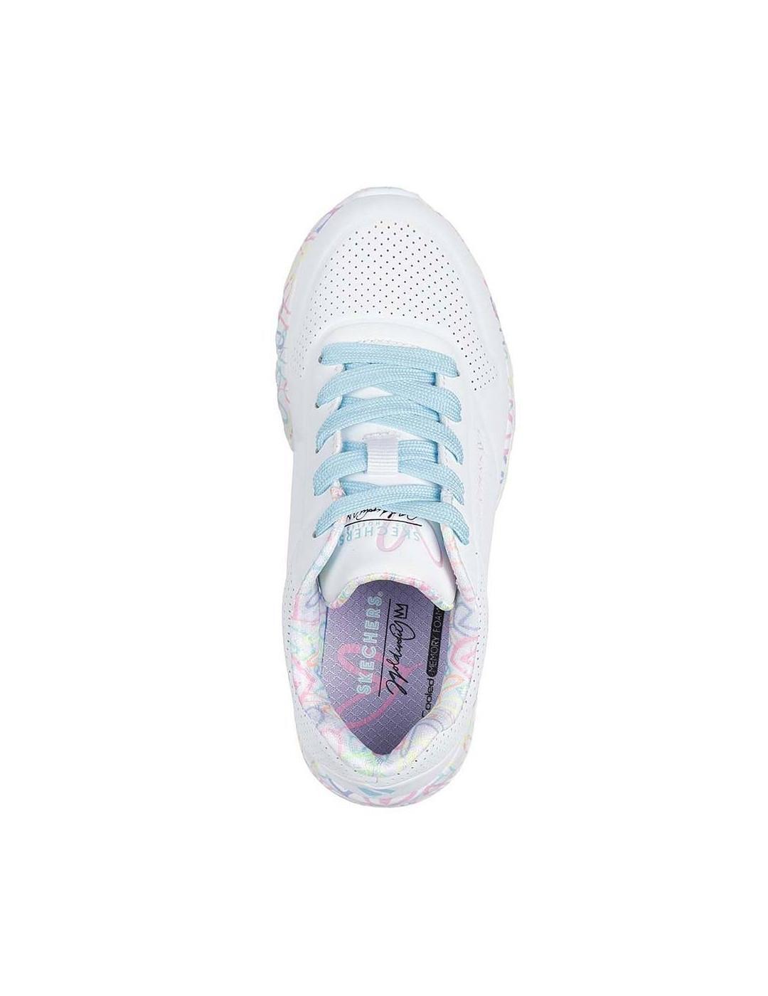 Chaussures pour enfant Skechers Uno lite lovely Blanc 4/5