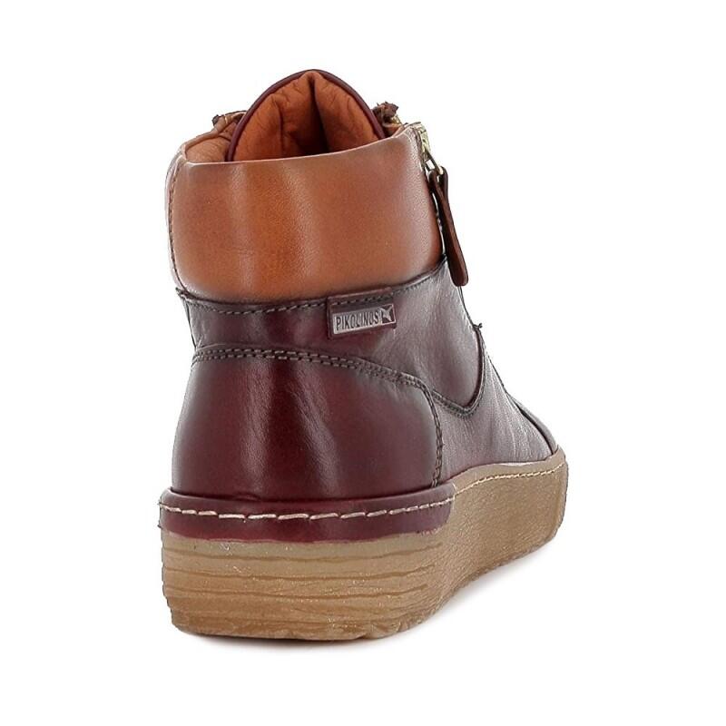 Botines Planos Pikolinos Mujer W0t-7559 Burdeos 3/4