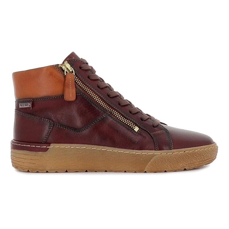 Botines Planos Pikolinos Mujer W0t-7559 Burdeos 2/4